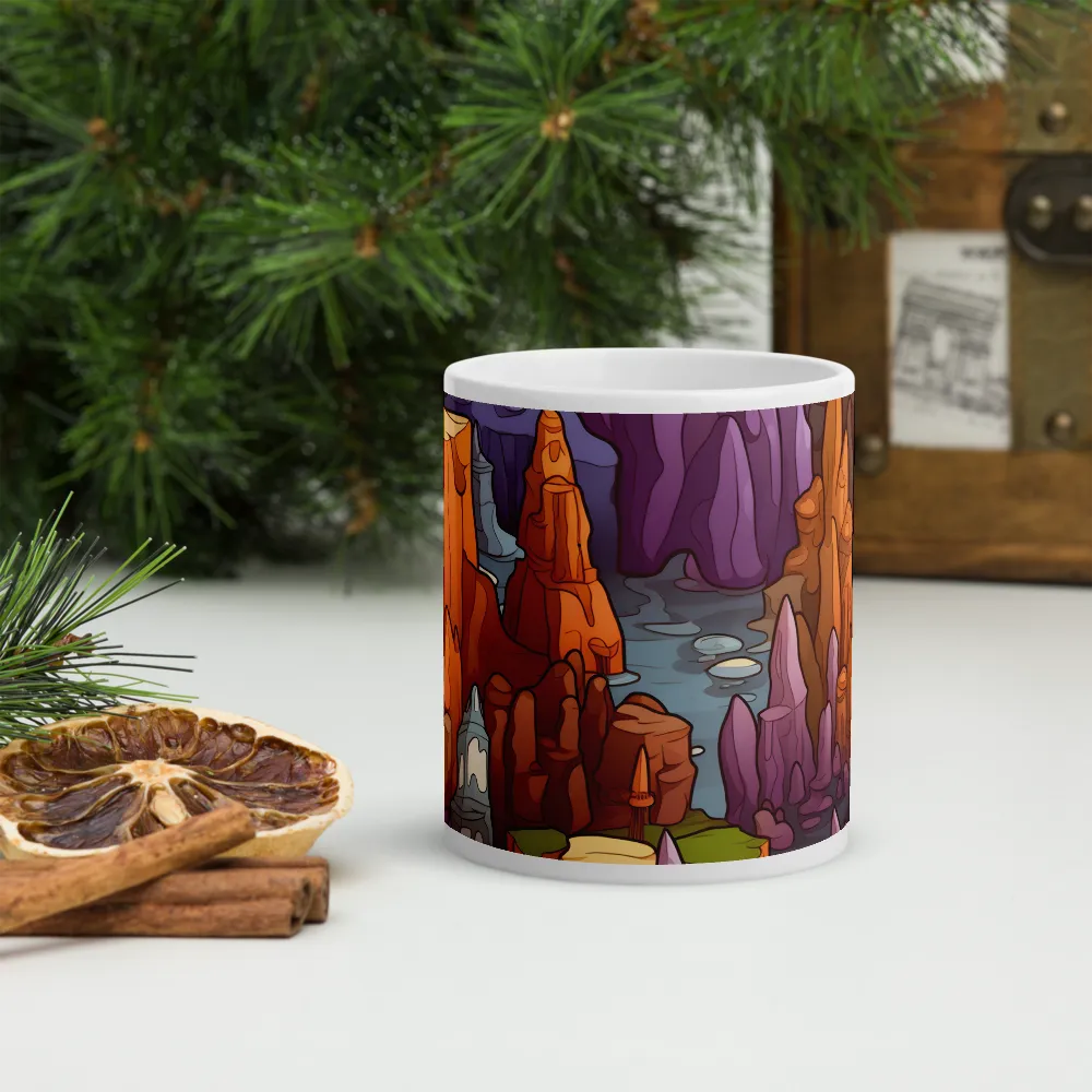 Vibrant Rockscape: A Digital Odyssey | Mugs | Multiple Sizes & Colors