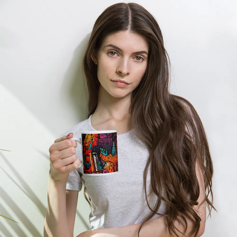 Vibrant Urban Surrealism | Mug with White inside | 11 oz