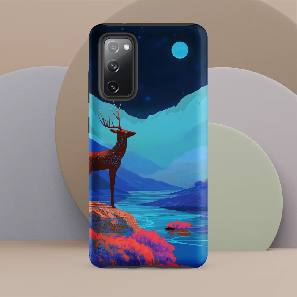 Cosmic Serenity: The Starlit Stag | Phone Case |  S20 FE | Tough Case | Matte