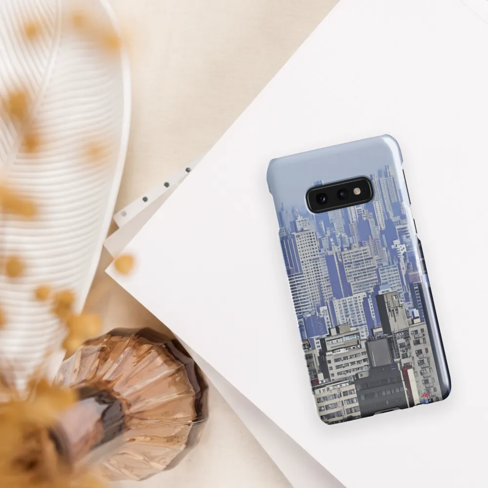 Urban Symphony: A Cityscape in Blues and Grays