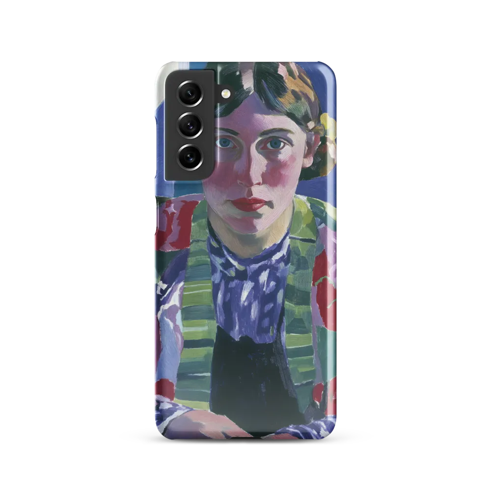 Vibrant Gaze: A Modernist Portrait