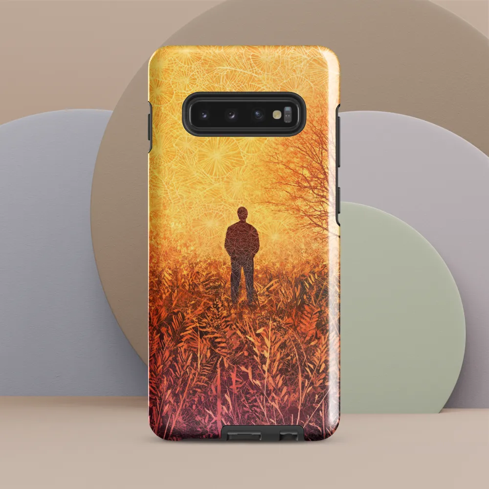 Contemplation in a Surreal Landscape | Phone Case |  S10 Plus | Tough Case | Glossy