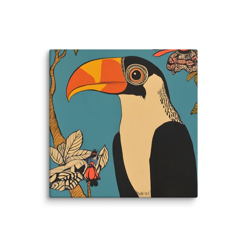 Tropical Majesty: The Toucan at Rest | Canvas | 37″×37″