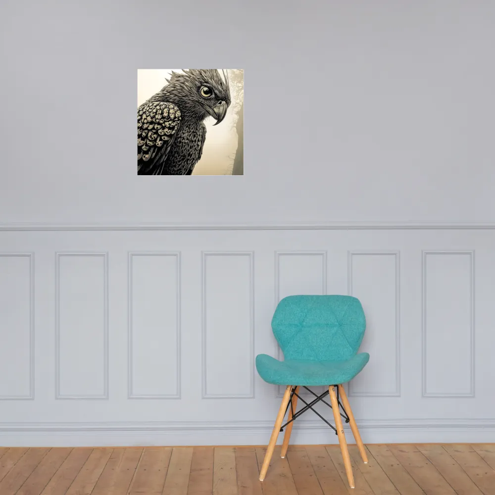 Majestic Owl in Detail | Poster | 18″×18″