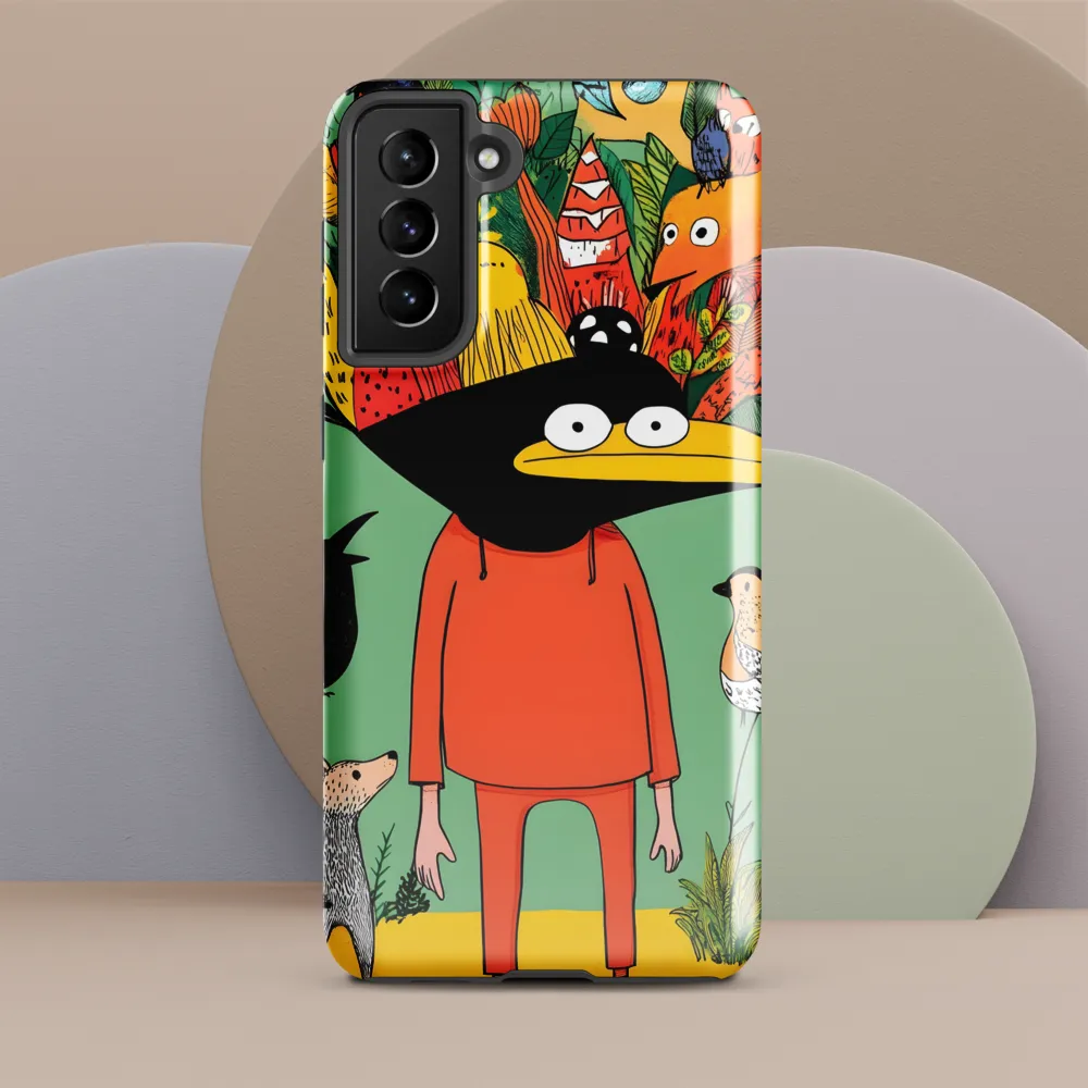 Whimsical Encounter in a Colorful Jungle