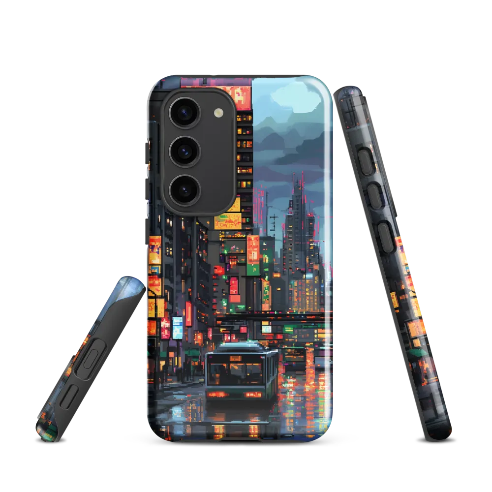 Neon Dreams: A Pixelated Urban Night