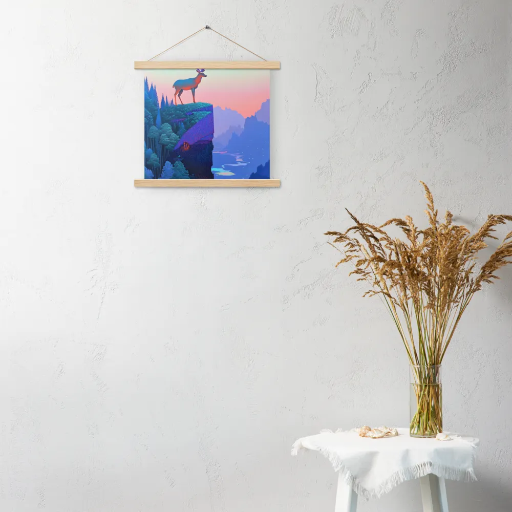 Majestic Refuge | Poster With Oak Wood Hanger | 14″×14″