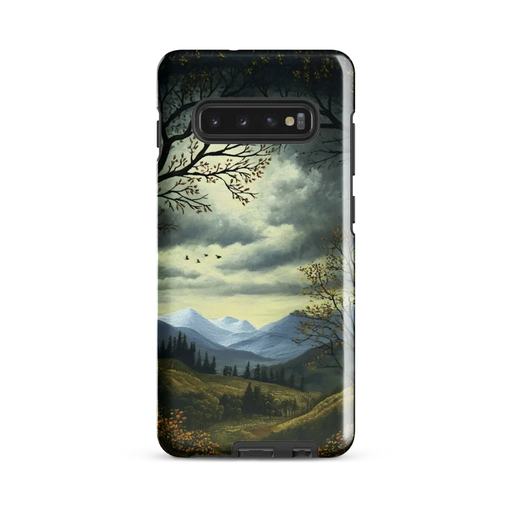 Nature's Embrace: A Tranquil Mountain Landscape | Phone Case |  S10 Plus | Tough Case | Glossy