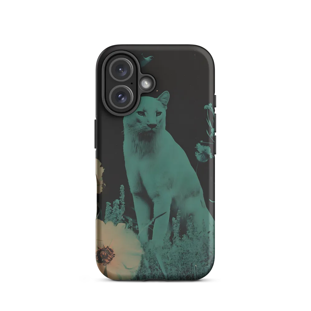 Cyan Reverie: A Surreal Encounter | Phone Case