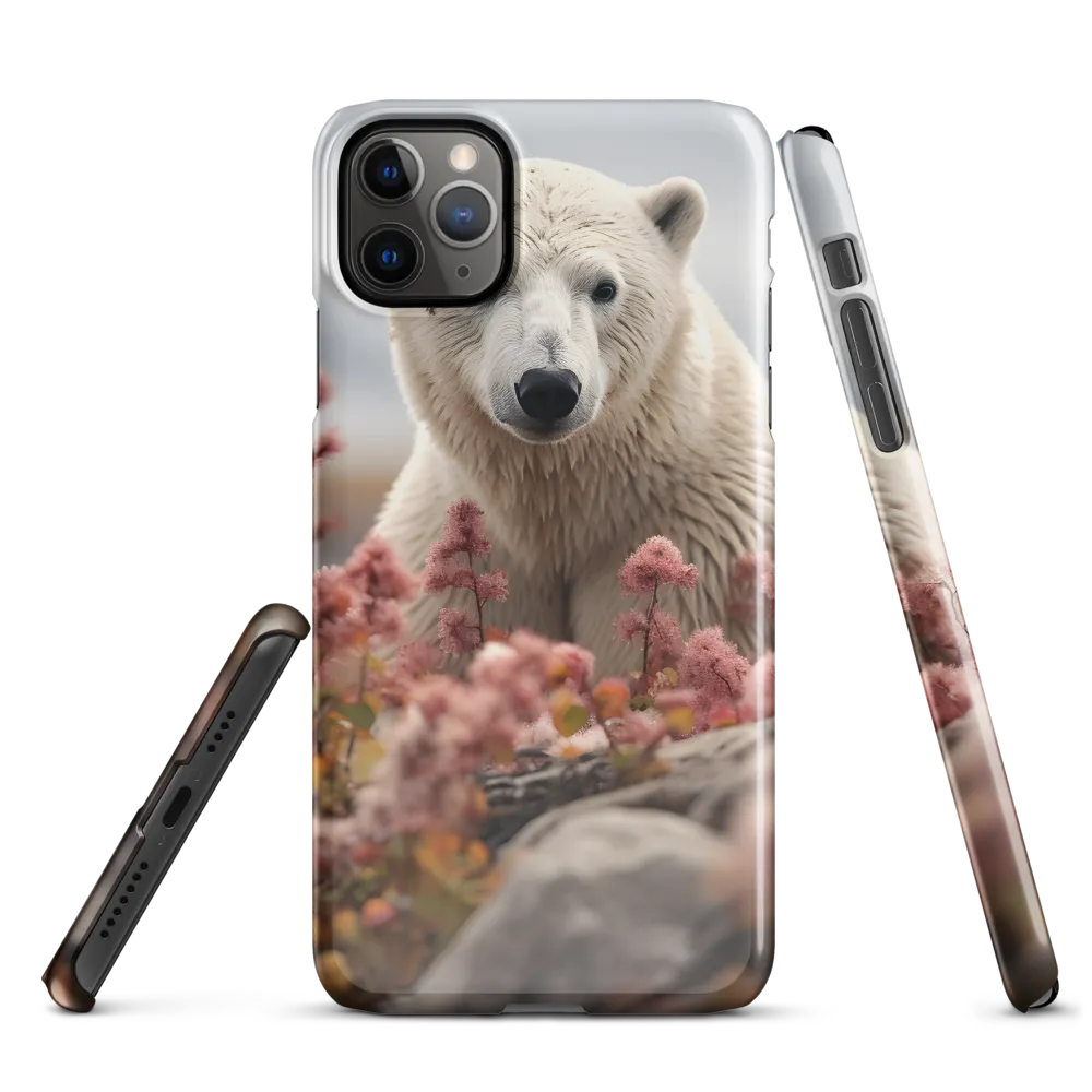 Curiosity Among Blooms: The Polar Bear | Phone Case |  11 Pro Max | Snap Case | Glossy