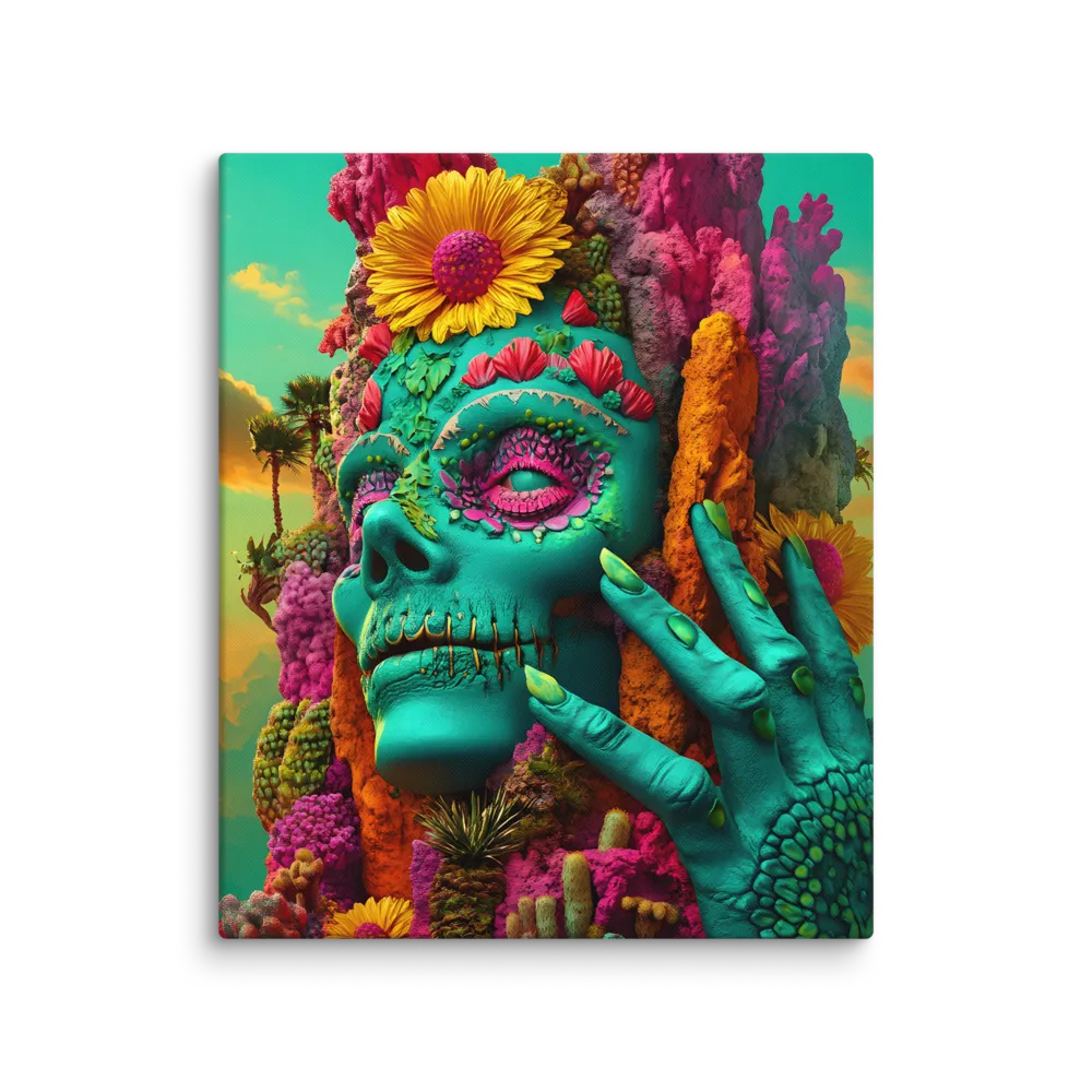 Ethereal Skull Garden | Canvas | 20″×24″