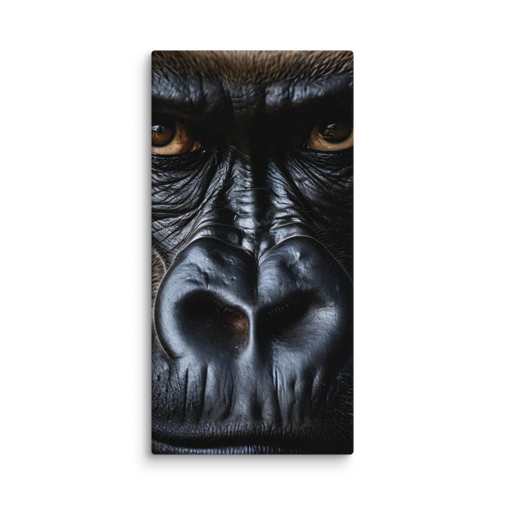 Gaze of the Wild: A Gorilla's Portrait | Canvas | 10″×20″