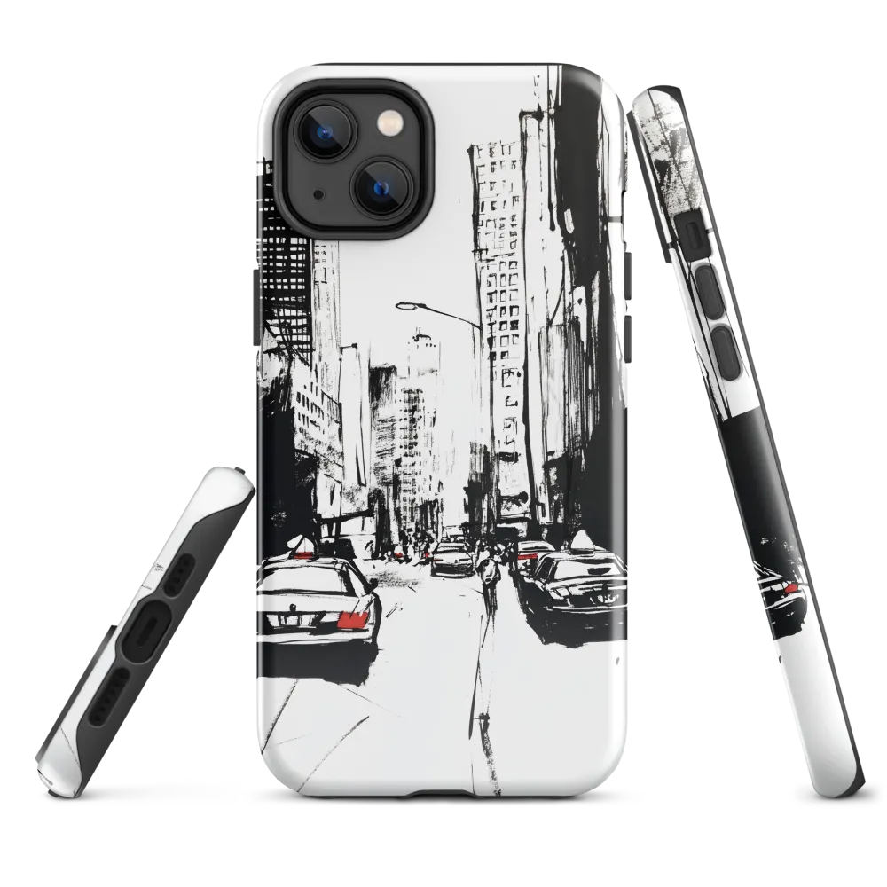 Urban Pulse: A Monochromatic Journey | Phone Case |  14 Plus | Tough Case | Glossy
