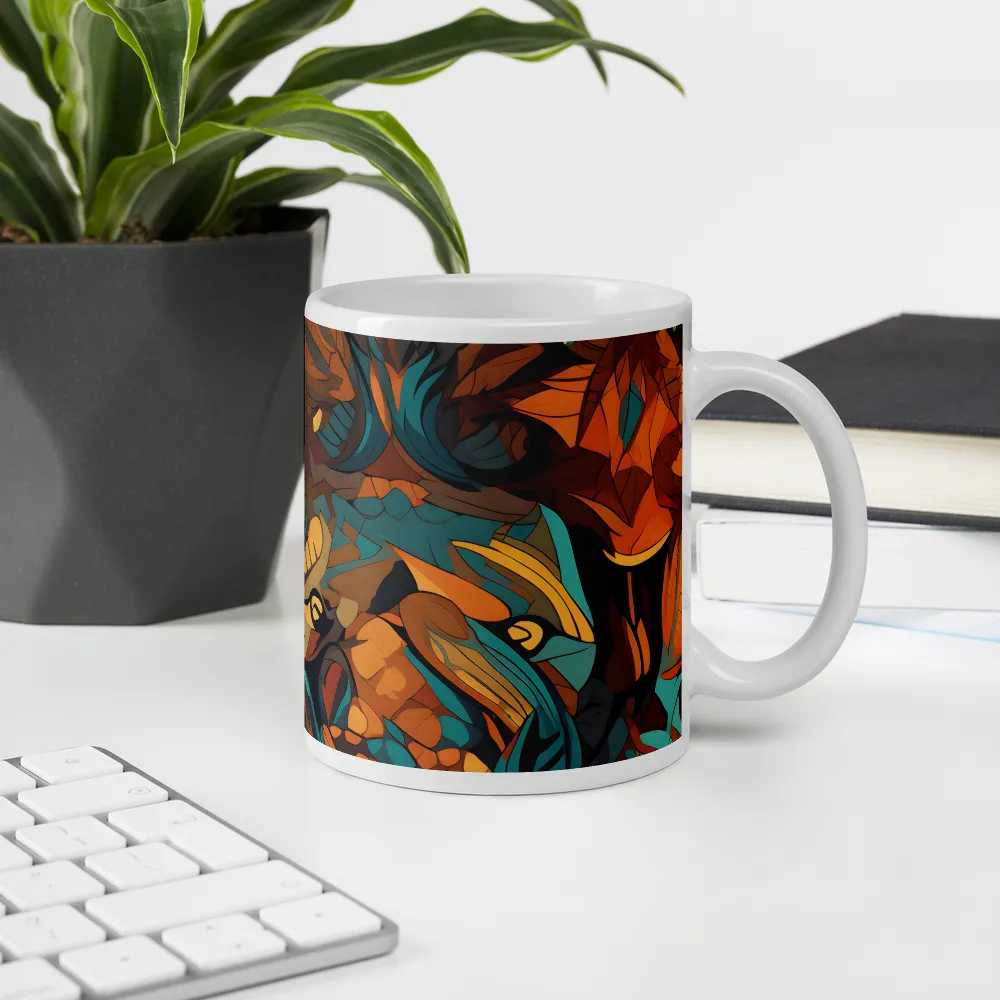 Fierce Royalty: A Geometric Exploration of Lions | Mugs | Multiple Sizes & Colors