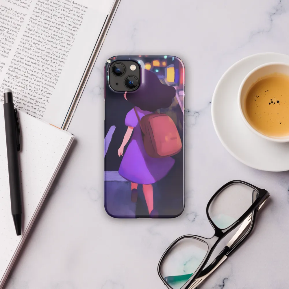 Wandering Through Neon Dreams | Phone Case |  14 Plus | Snap Case | Glossy