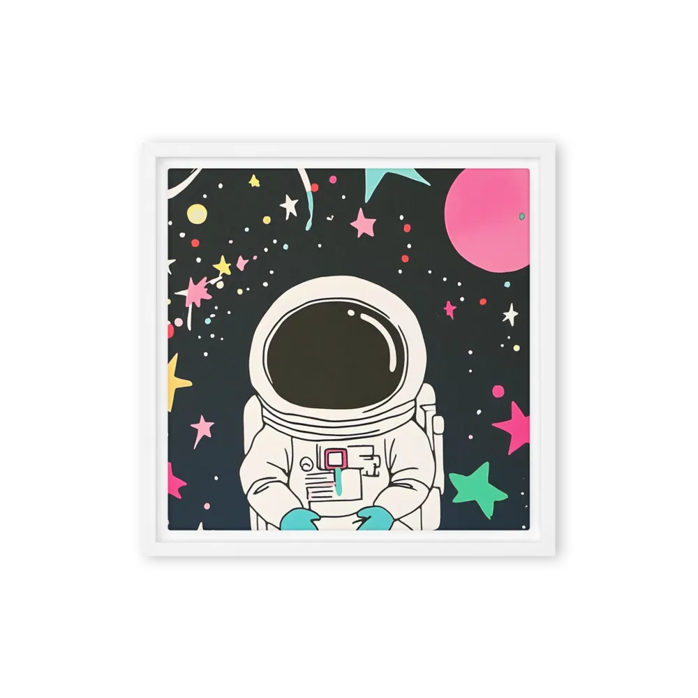 Cosmic Dreamer | Canvas with White Frame | 12″×12″
