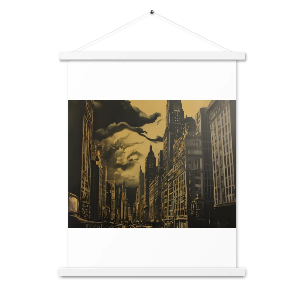 Echoes of a Forgotten Skyline | Poster With White Wood Hanger | 18″×24″