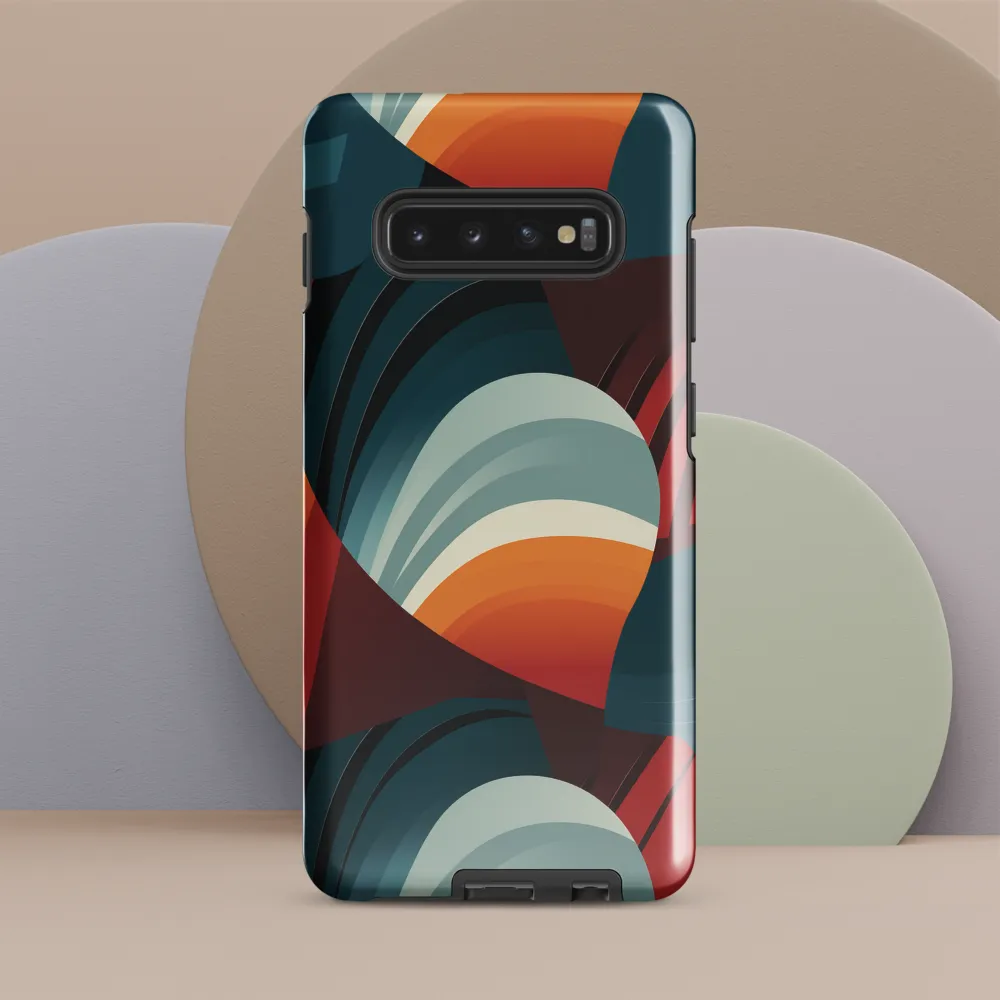 Dynamic Abstractions: A Dance of Forms and Colors | Phone Case |  S10 Plus | Tough Case | Glossy