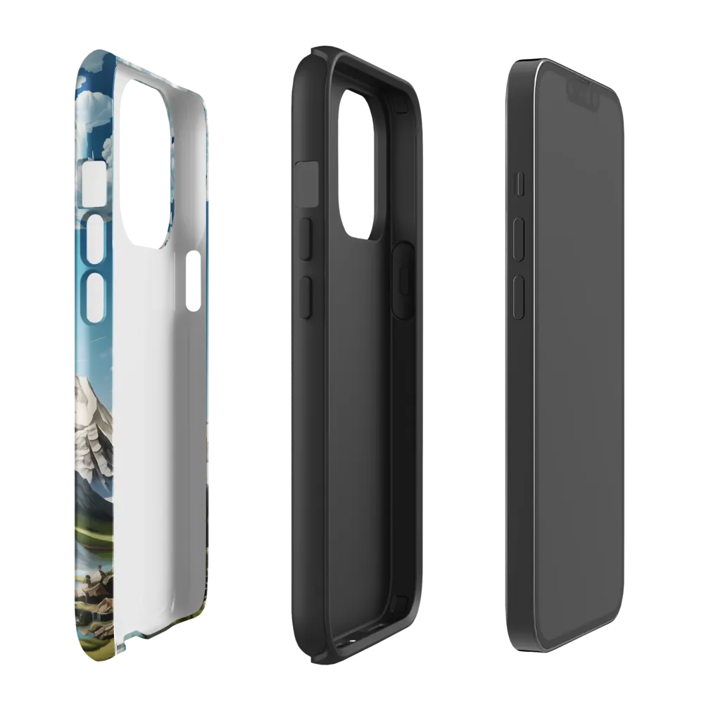Majestic Cascade: A Mountain Masterpiece | Phone Case |  13 Pro | Tough Case | Glossy