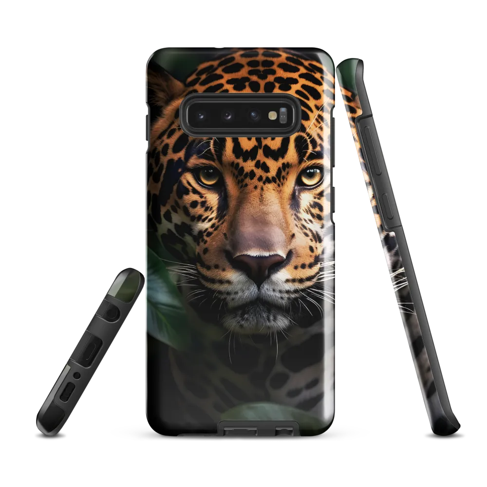 The Intensity of Nature: A Jaguar’s Gaze | Phone Case |  S10 Plus | Tough Case | Glossy