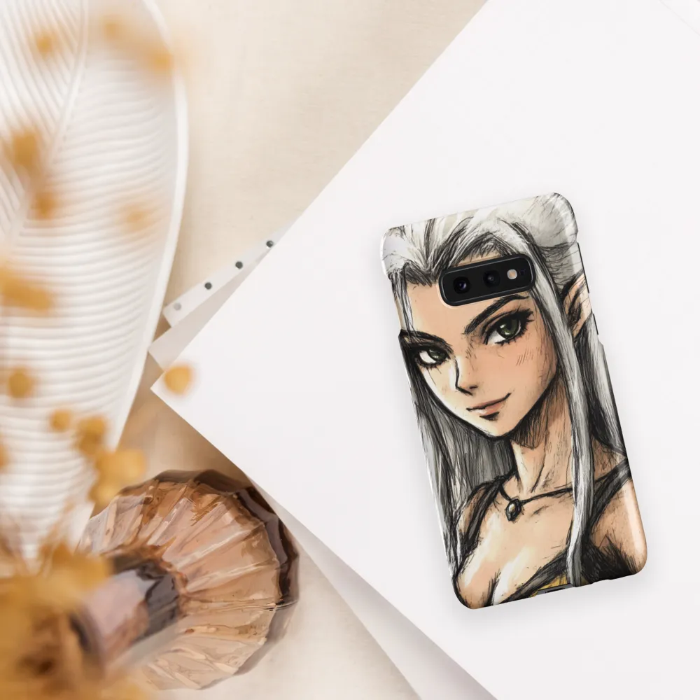 Ethereal Elegance: The Elf's Portrait | Phone Case |  S10e | Snap Case | Matte