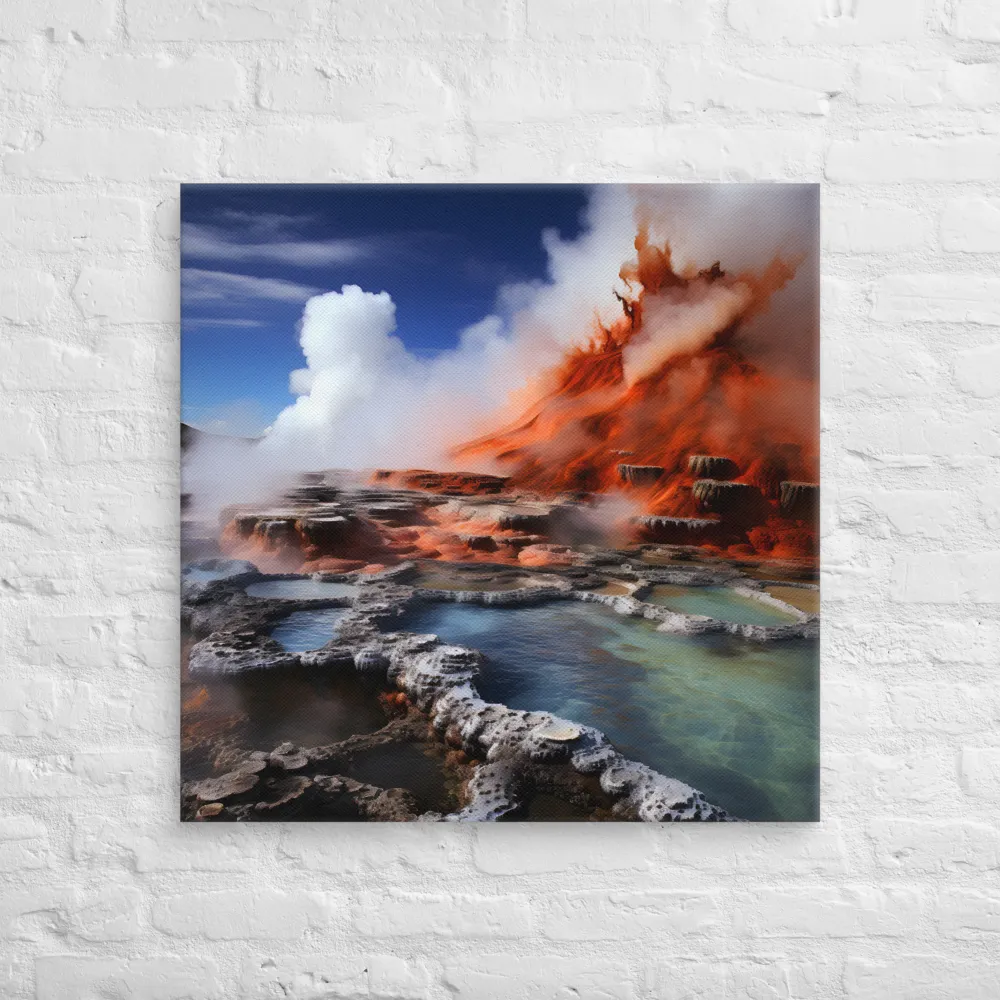Nature's Fury: The Volcano's Expression | Canvas | 30″×30″
