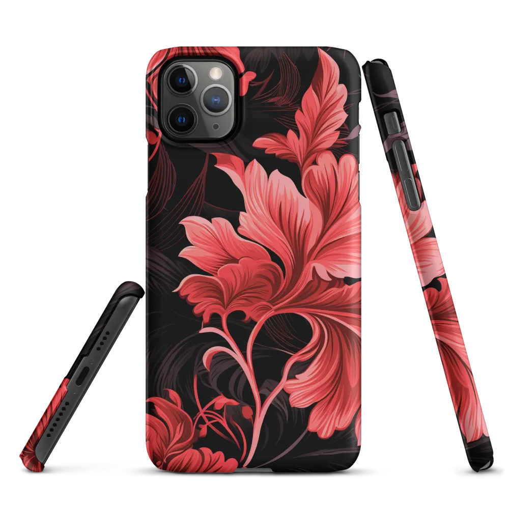 Tropical Elegance in Red | Phone Case |  11 Pro Max | Snap Case | Matte