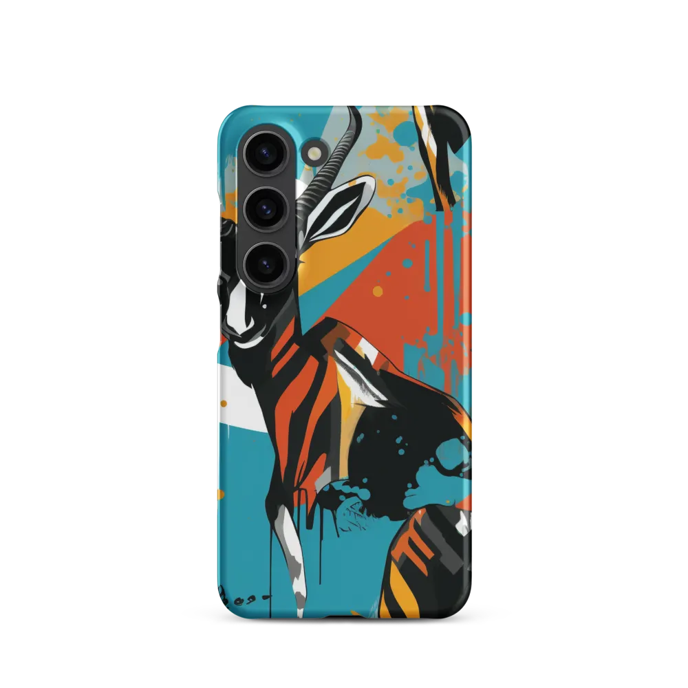Dynamic Antelope in Vivid Abstract