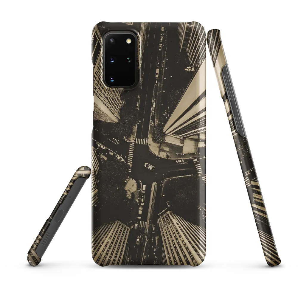 Urban Symphony: Aerial Perspective of City Life | Phone Case |  S20 Plus | Snap Case | Matte