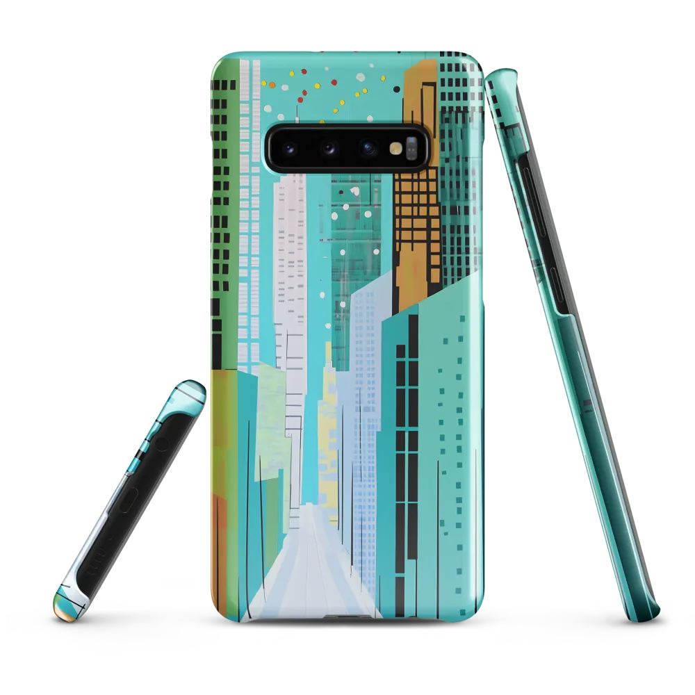 Urban Symphony in Turquoise | Phone Case |  S10 Plus | Snap Case | Glossy