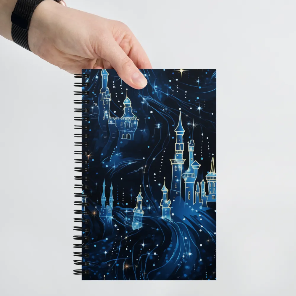 Dreamy Castles in a Starry Sky | Spiral Notebook