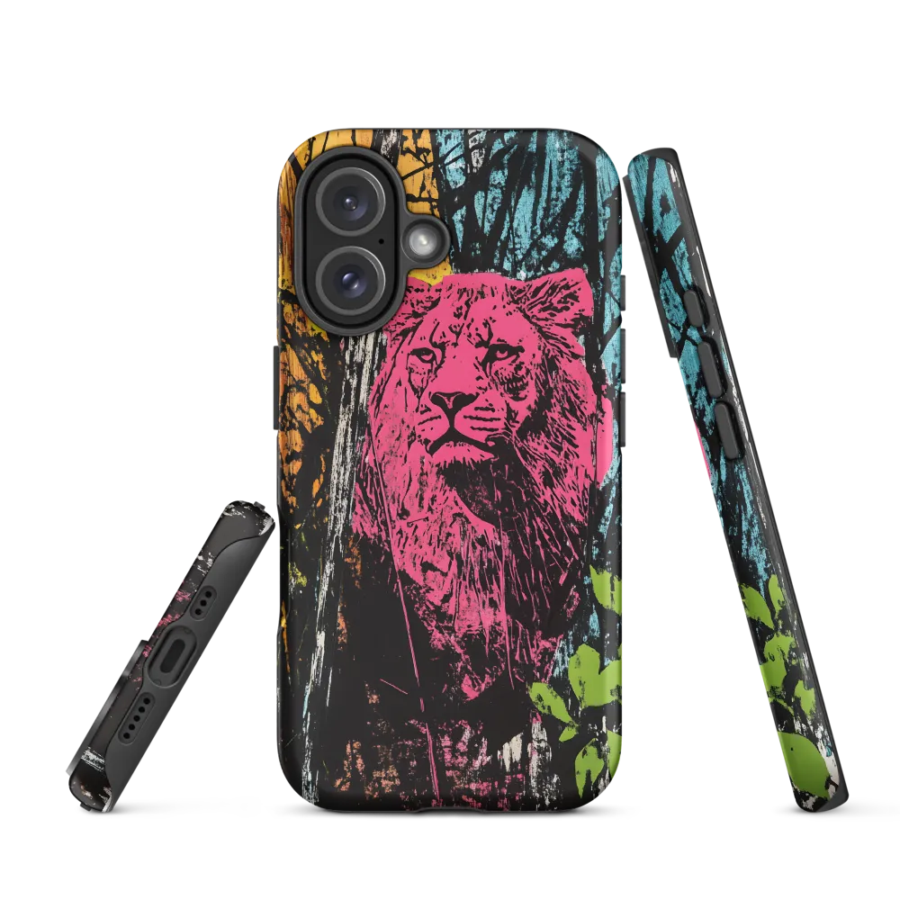 Fierce Vibrance: The Pink Lion | Phone Case