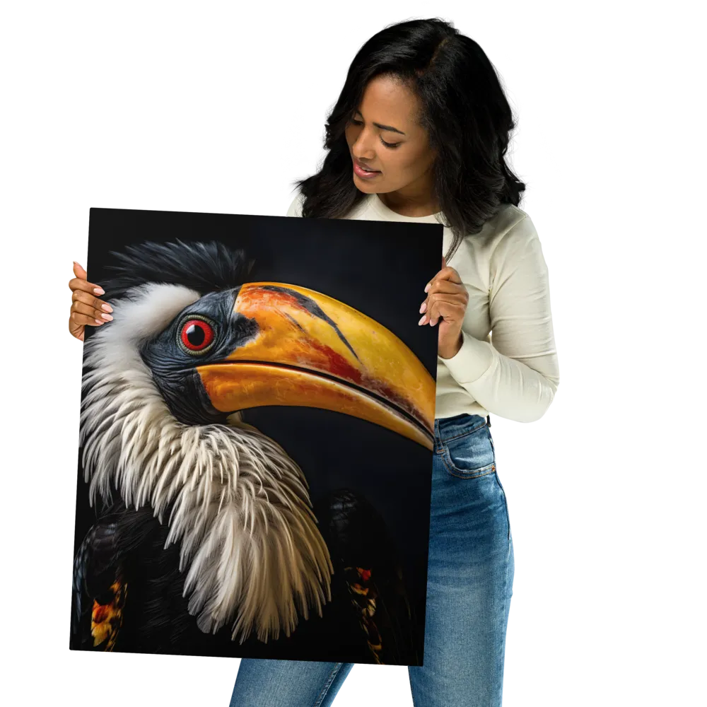 Majestic Hornbill Portrait | Metal Print | 16″×20″