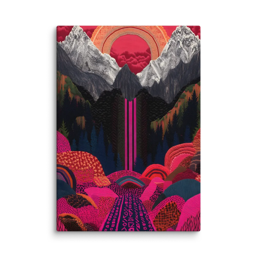 Ethereal Cascade: A Surreal Landscape | Canvas | 28″×40″
