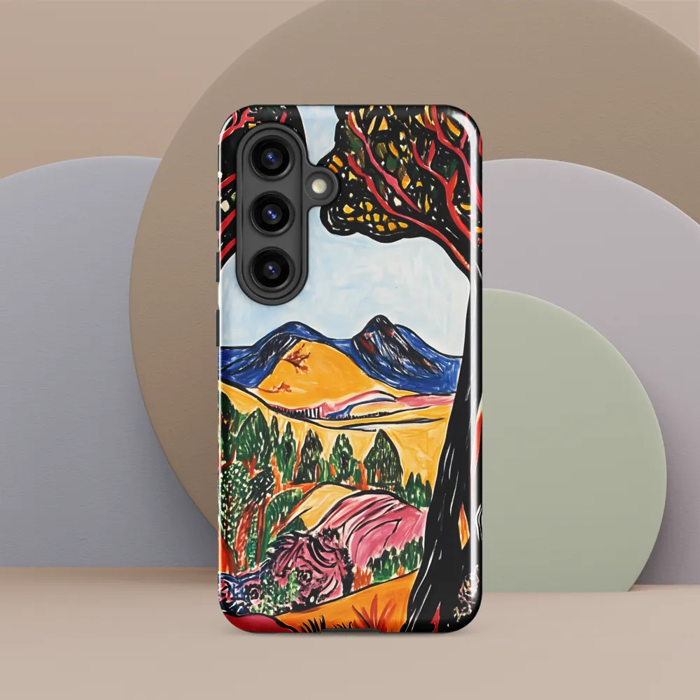 Vibrant Nature's Embrace | Phone Case |  S24 | Tough Case | Glossy