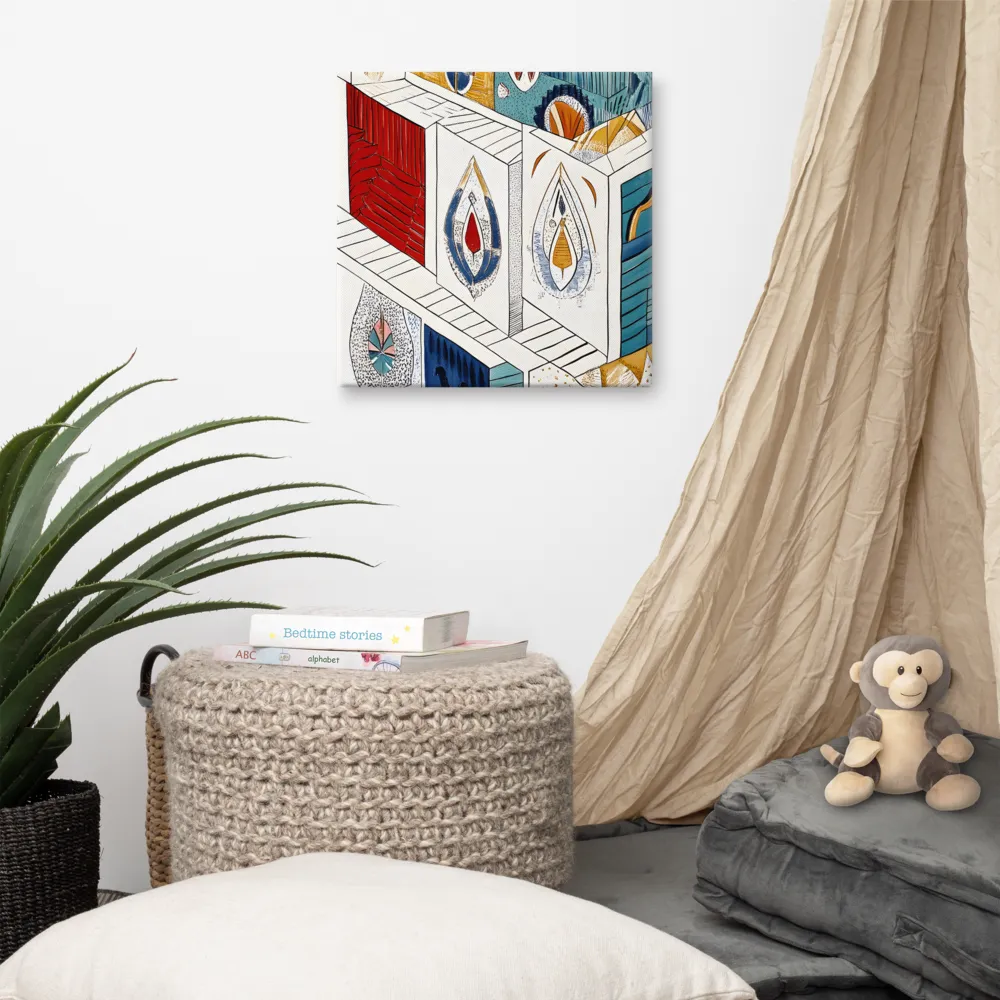 Symphony of Geometric Harmony | Canvas | 16″×16″