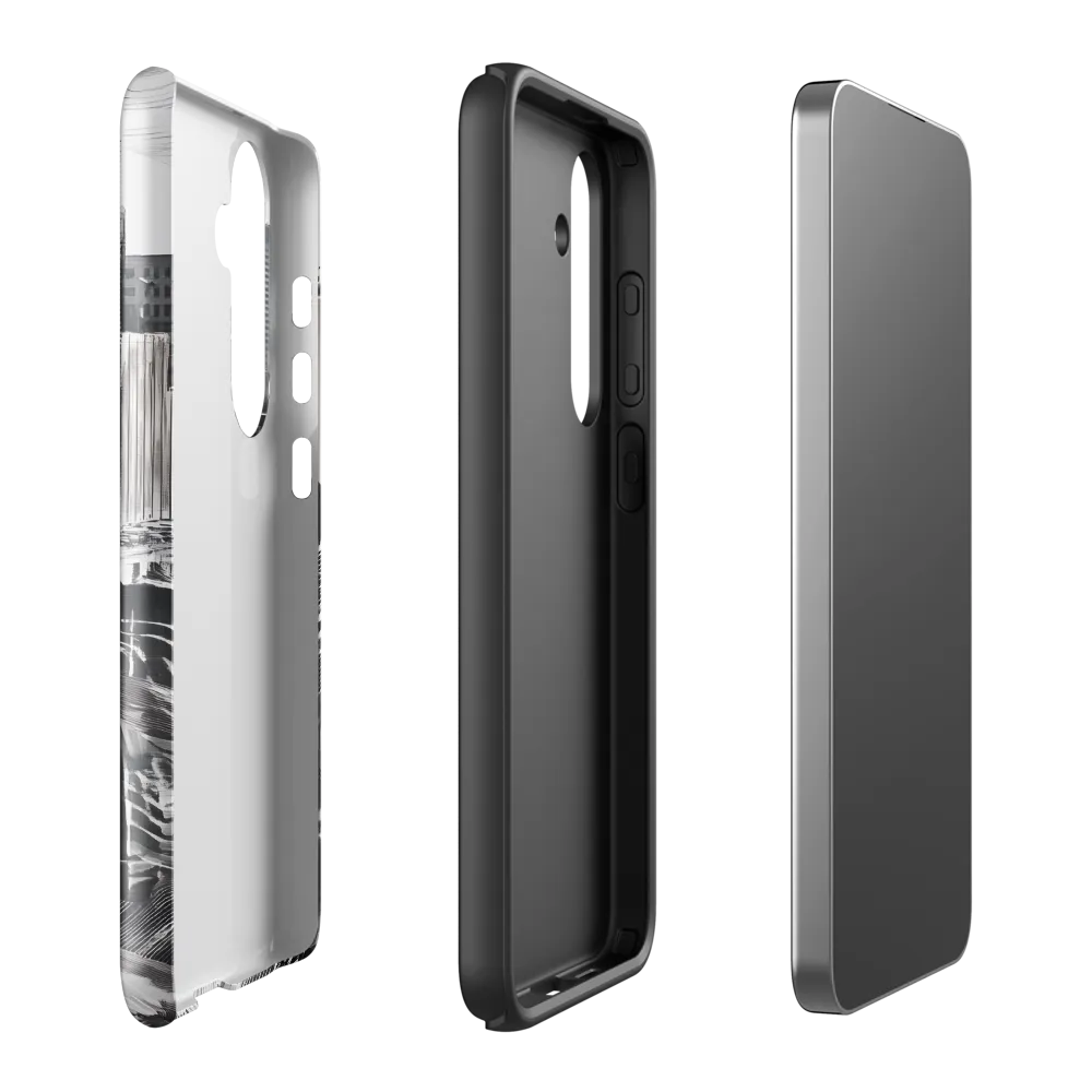 Urban Rhythm in Black and White | Phone Case |  S24 Plus | Tough Case | Glossy