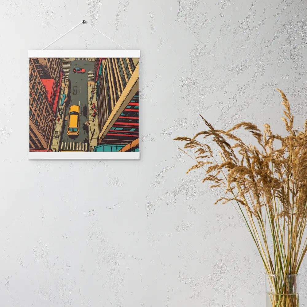 Urban Symphony | Poster With White Wood Hanger | 12″×12″