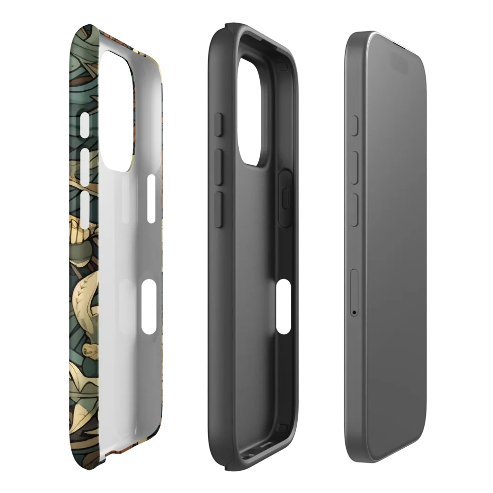 Dynamic Harmony of Sharks and Flora | Phone Case |  16 Pro | Tough Case | Matte