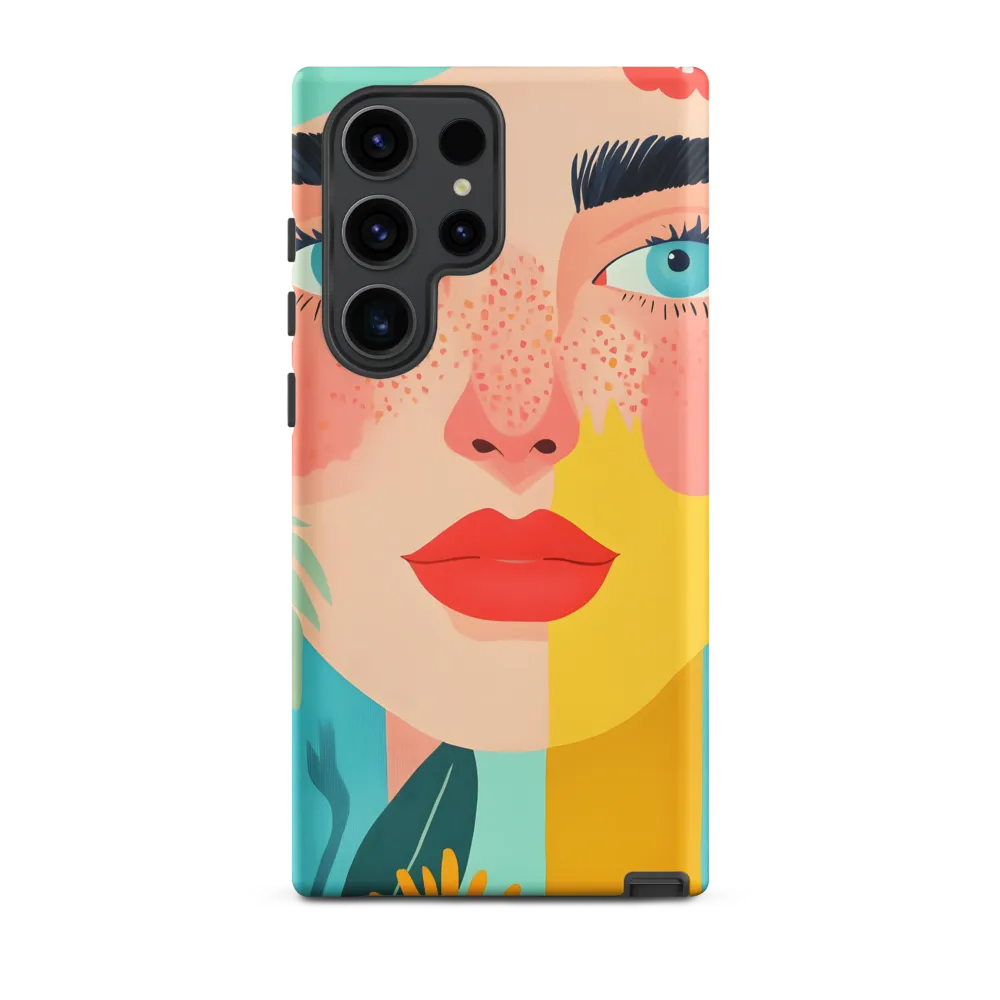 Floral Serenity: A Modern Portrait