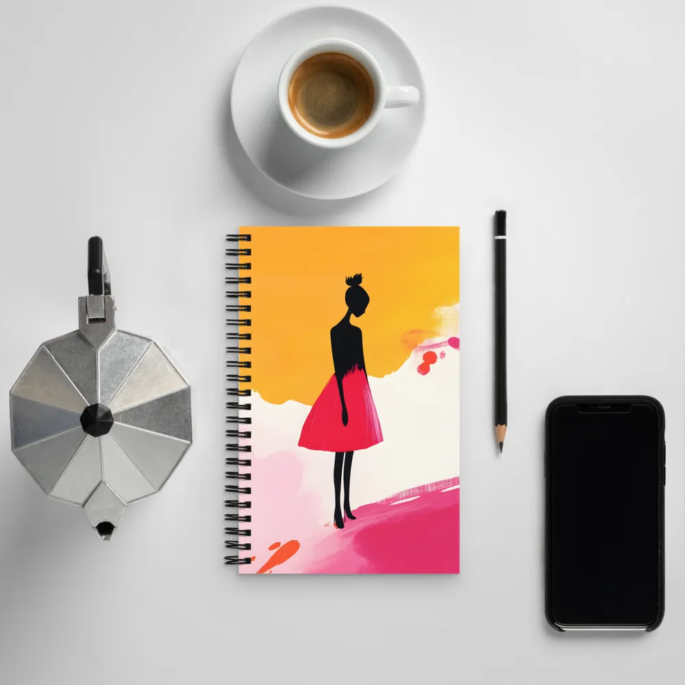 Silhouette Elegance | Spiral Notebook