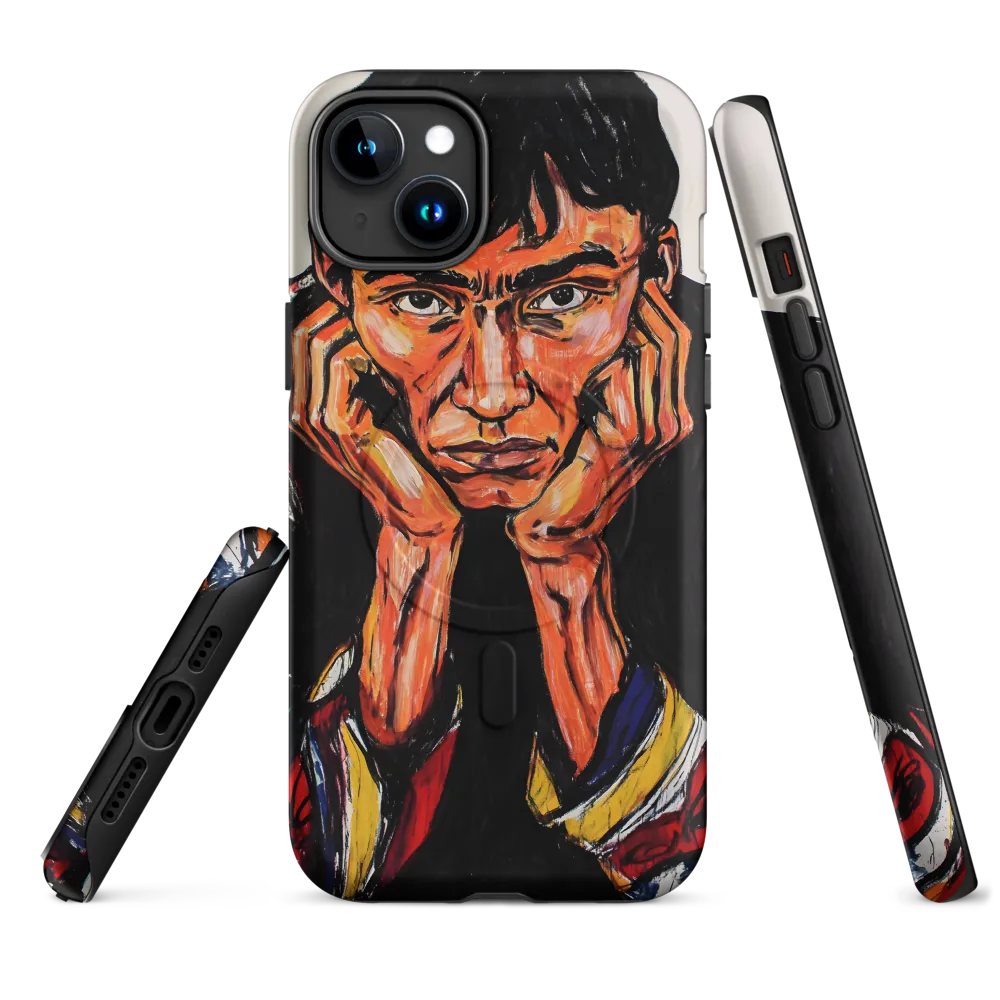 Contemplative Intensity: An Expressionist Portrait