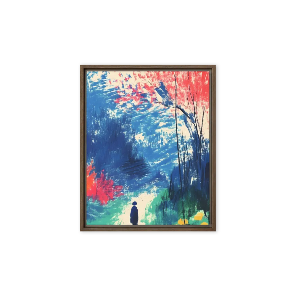 Whispers of Tranquility | Canvas with Brown Frame | 8″×10″