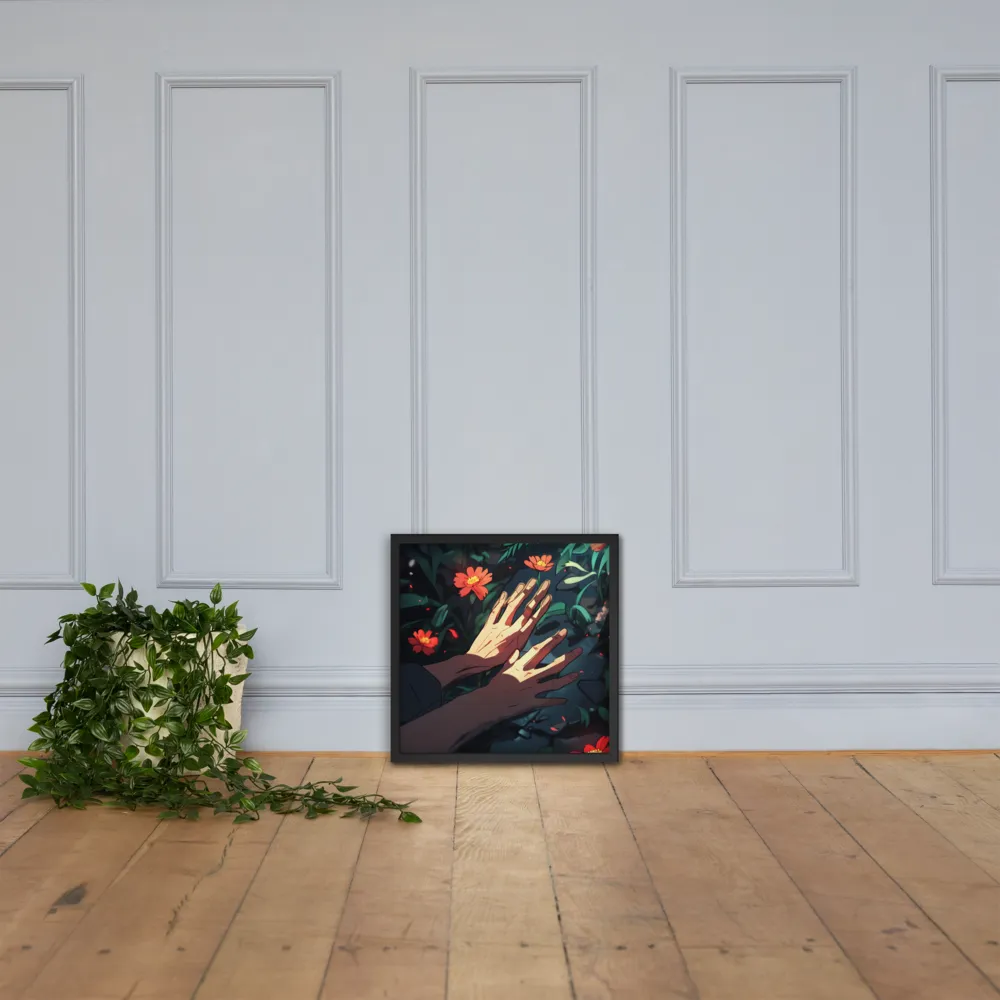 Whispers of Nature | Poster with Black Frame | 18″×18″