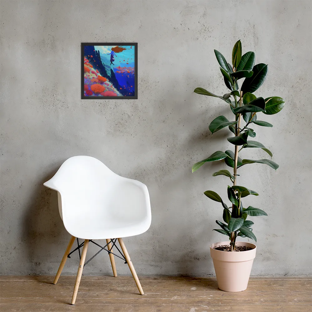Whispers of Freedom | Poster with Black Frame | 14″×14″