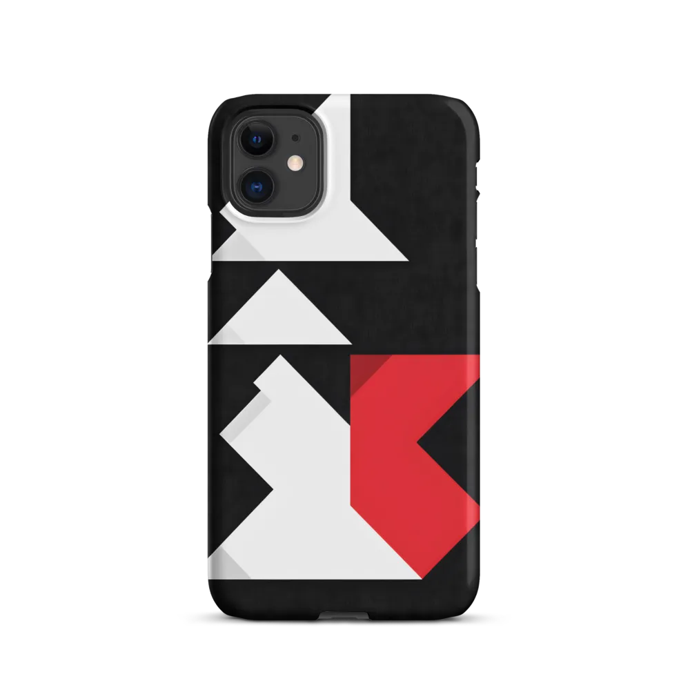 Geometric Symphony in Contrast | Phone Case |  11 | Snap Case | Matte