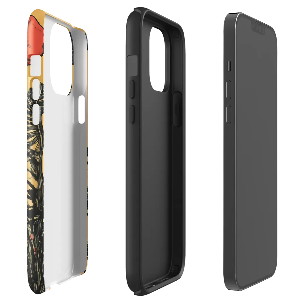Floral Majesty: The Elephant's Sanctuary | Phone Case |  13 Pro Max | Tough Case | Glossy