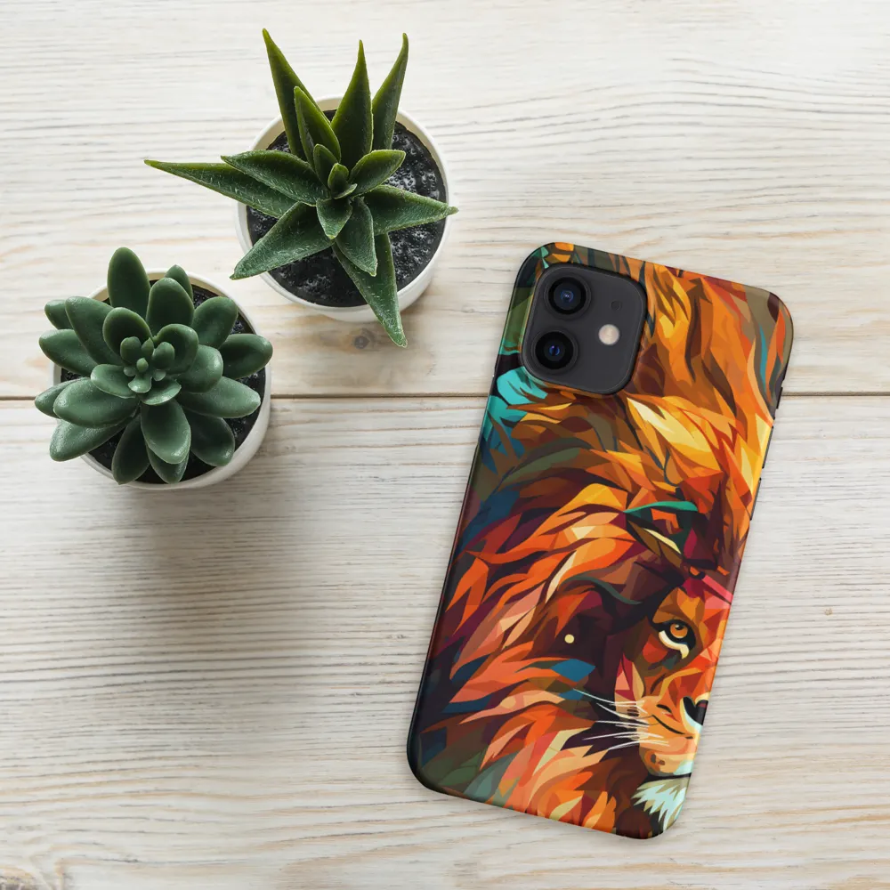 Majestic Gaze: The Polygonal Lion