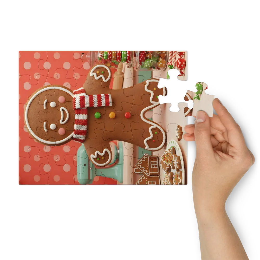 Gingerbread Cheer 
 Jigsaw Puzzle in Tin Box