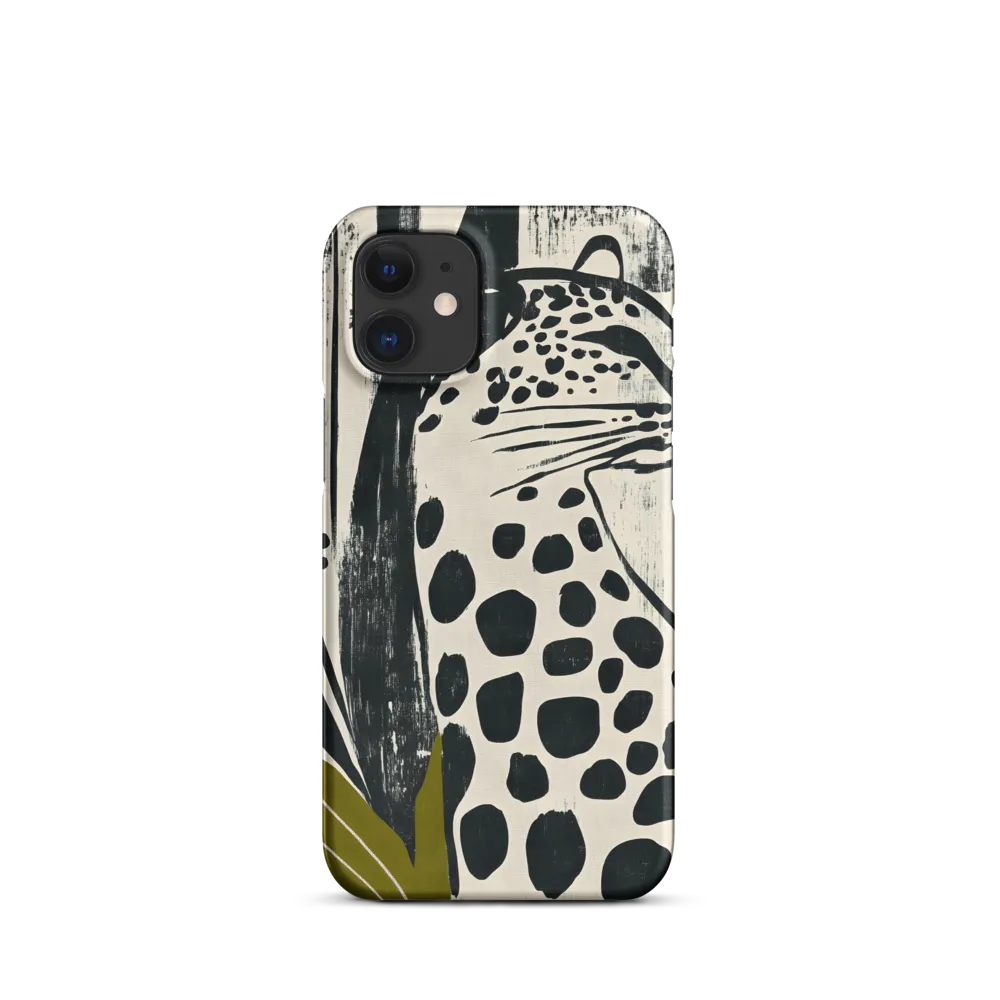 Leopard in Silhouette: A Modern Appeal | Phone Case |  12 Mini | Snap Case | Matte